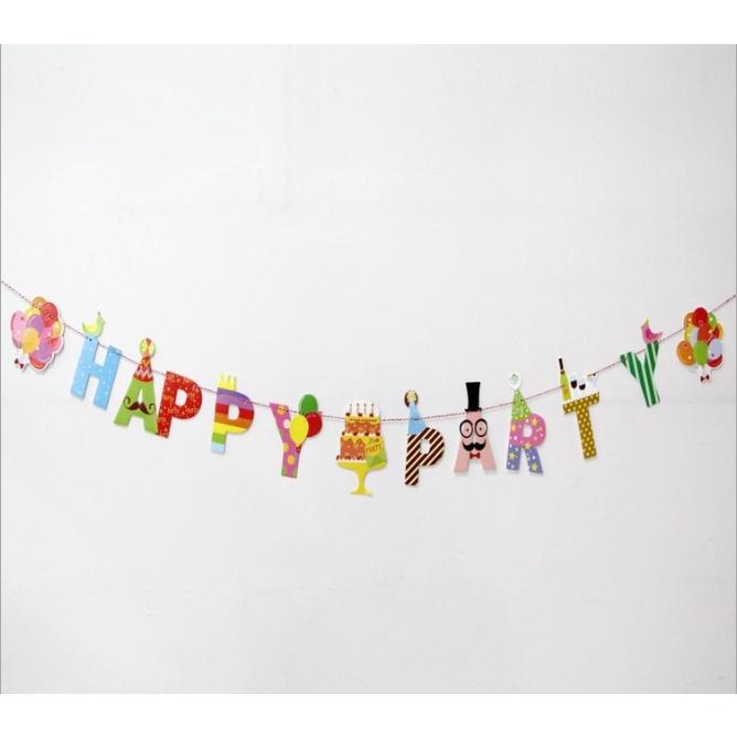 Cờ giấy trang trí sinh nhật - Cờ tam giác party - Cờ HAPPY BIRTHDAY