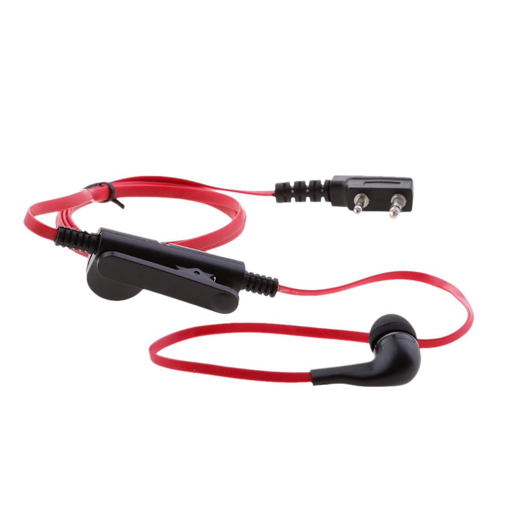 In-ear Earpiece Mic Flat Cable Earphone for Radio