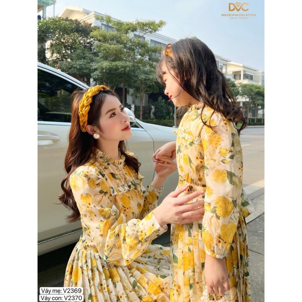 Combo váy hoa dập li mẹ và bé - DOLCE VIVA COLLECTION