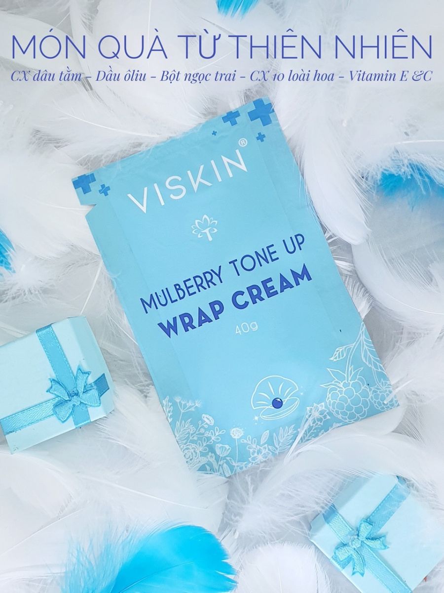 KEM Ủ TRẮNG DA DÂU TẰM VISKIN - MULBERRY TONE UP WRAP CREAM - pH 6.5