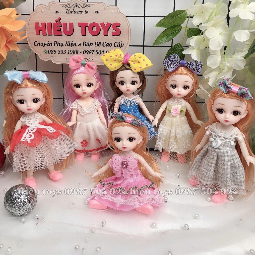 Búp Bê Hộp 6 Bê Chibi 16cm Mắt Đá Giống Thật Hàng Cao Cấp Búp Bê Đồ Chơi Cho Bé Gái