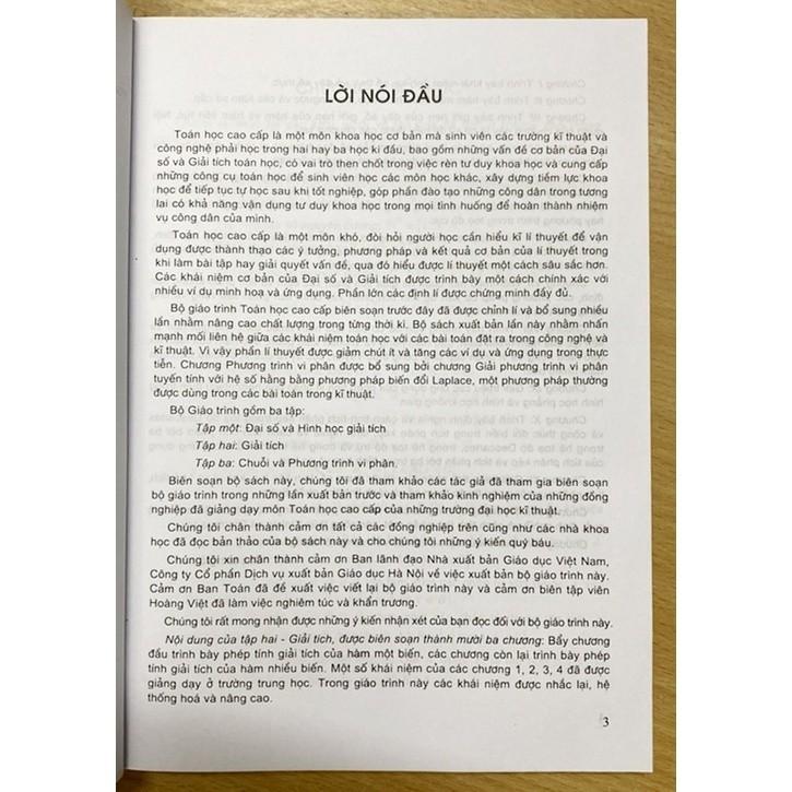 Sách - Combo Toán Học Cao Cấp - Bài Tập Toán Học Cao Cấp - Tập 2 (Giải Tích) - KHỔ TO - HV - ảnh 6