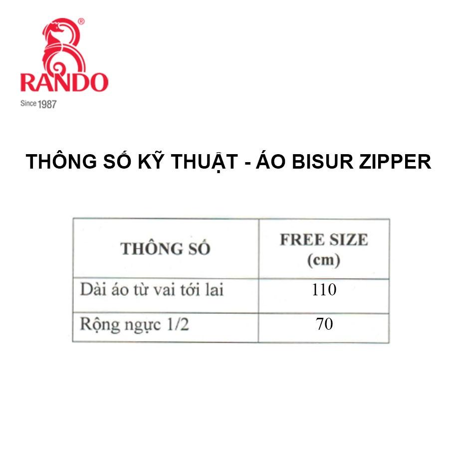 Áo Mưa 1 Người Bít Sườn Có Dây Kéo, RANDO Chính Hãng, Thời Trang Tiện lợi, Bền Bỉ Không Thấm Nước