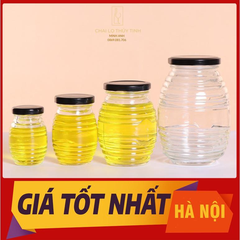 { GIÁ TỐT NHẤT} Hũ Thủy Tinh Tổ Ong Đựng Mật Ong 180ML