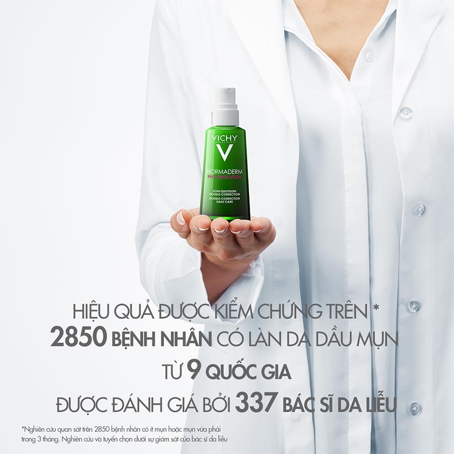 Kem dưỡng dạng gel sữa cho da mụn với tác động kép Vichy Normaderm Phytosolution Double-Correction Daily Care 50ml