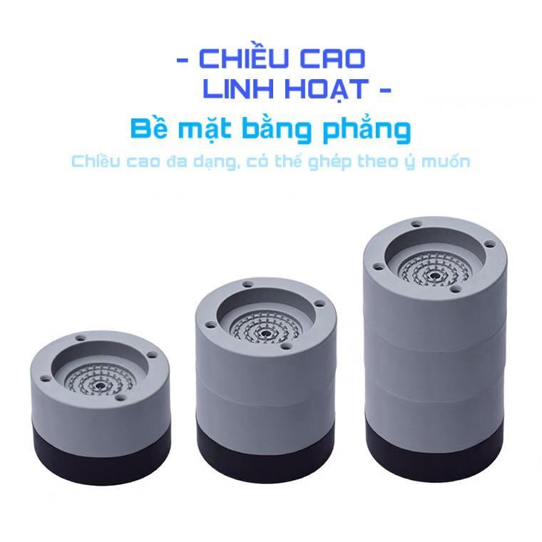 Combo 4 Đế Cao Su Lót Chân Máy Giặt Chống Rung Chống Ồn Hiệu Quả, Đế Chống Rung Máy Giặt Làm Bằng Silicon - Hàng Loại 1