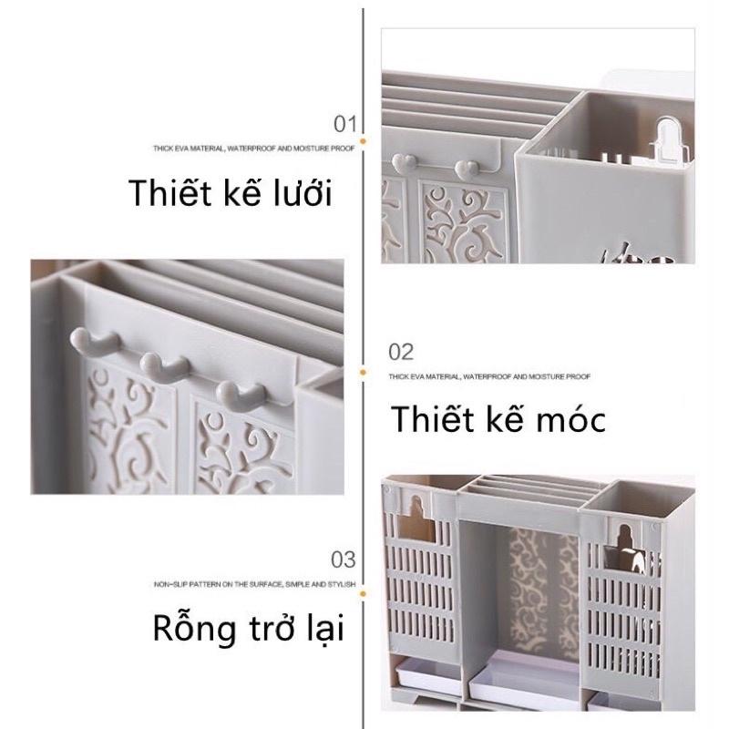 Ống giá đựng cắm đũa, muỗng, dao, kéo - dán treo tường HÌNH TRÚC đa năng cao cấp hình trúc sang trọng