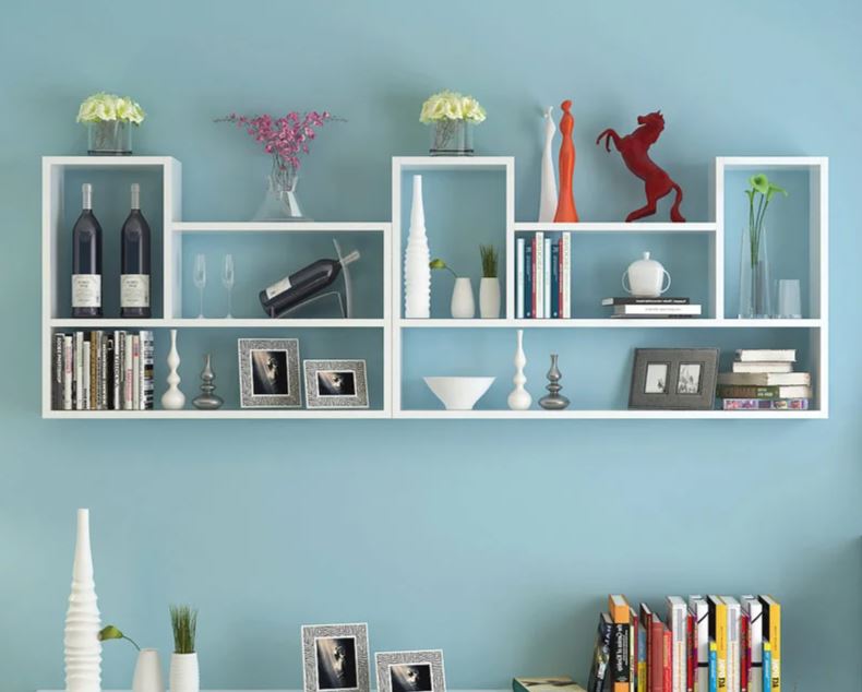 Combo 2 Kệ Gỗ Trang Trí Treo Tường Chữ L và Chữ U Juno Sofa CTKT812 90cm x 62cm x 15cm