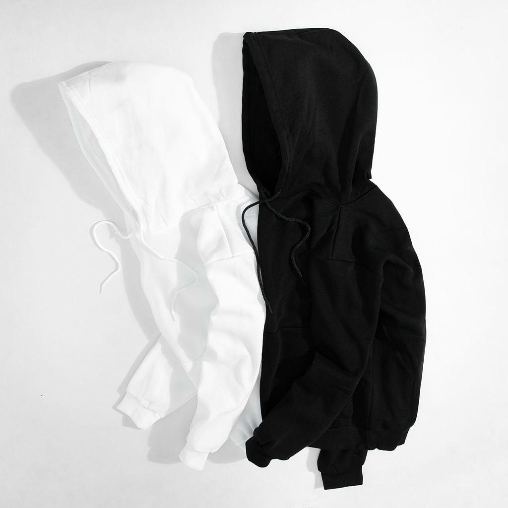 Áo Hoodie Nỉ Trơn Unisex Vải Mềm Mịn