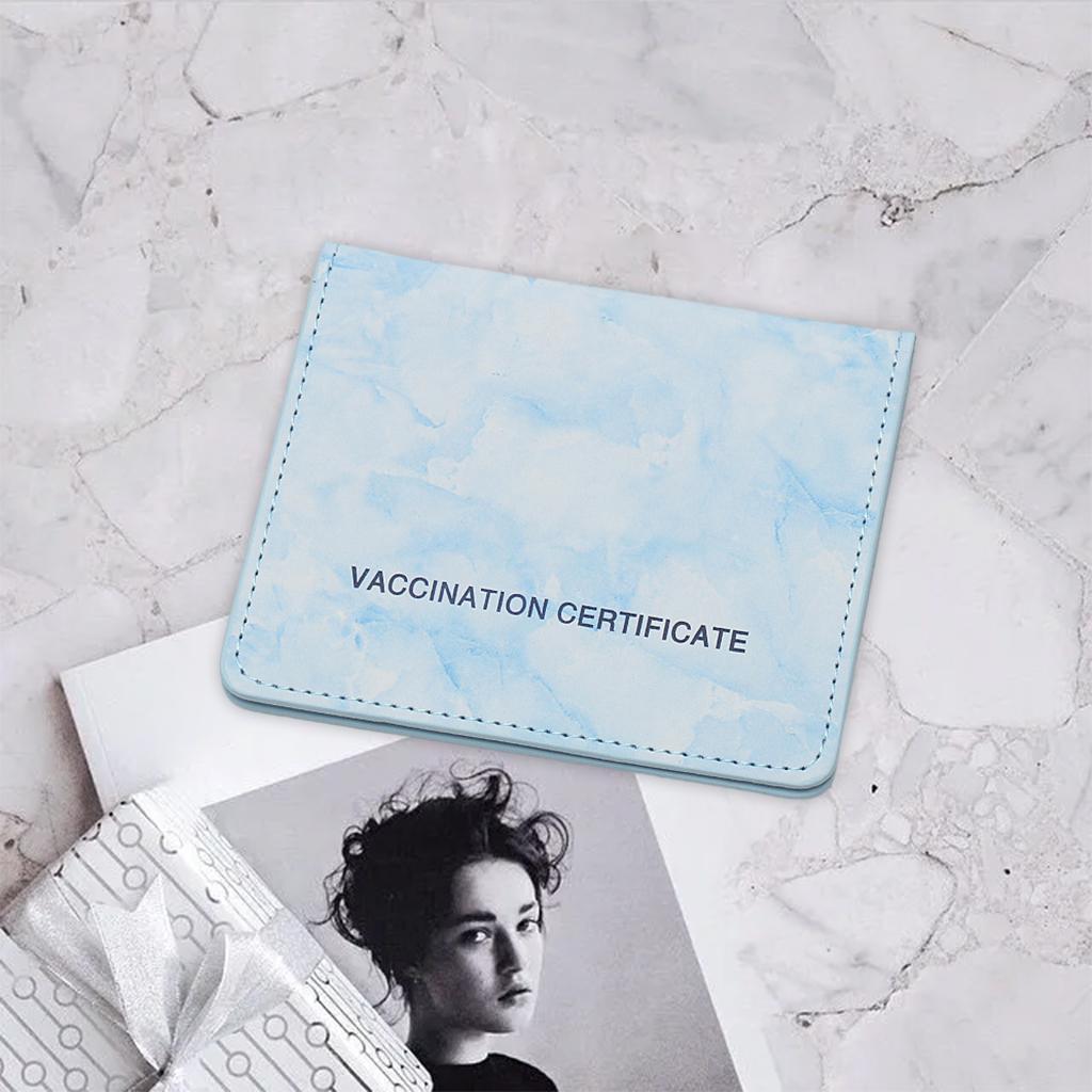 2x Vaccination Card Protective Cover Leather CDC Card Holder Cover holder