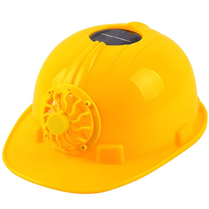Mũ lao động công trường, mũ bảo hộ lao động có quạt làm mát chạy bằng năng lượng mặt trời cao cấp