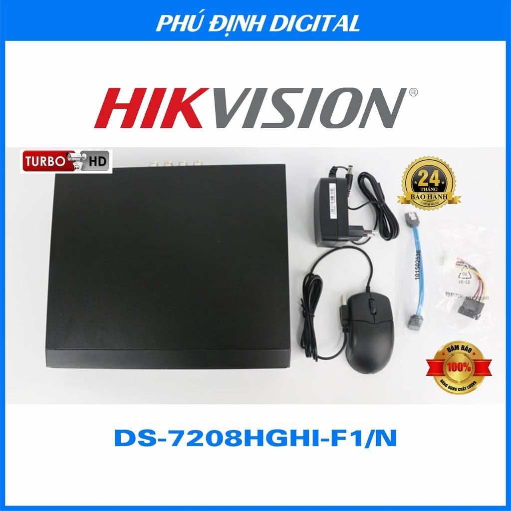 Đầu ghi camera 8 kênh HDTVI Hikvision mã DS-7208HGHI-F1/N - Hàng Chính Hãng