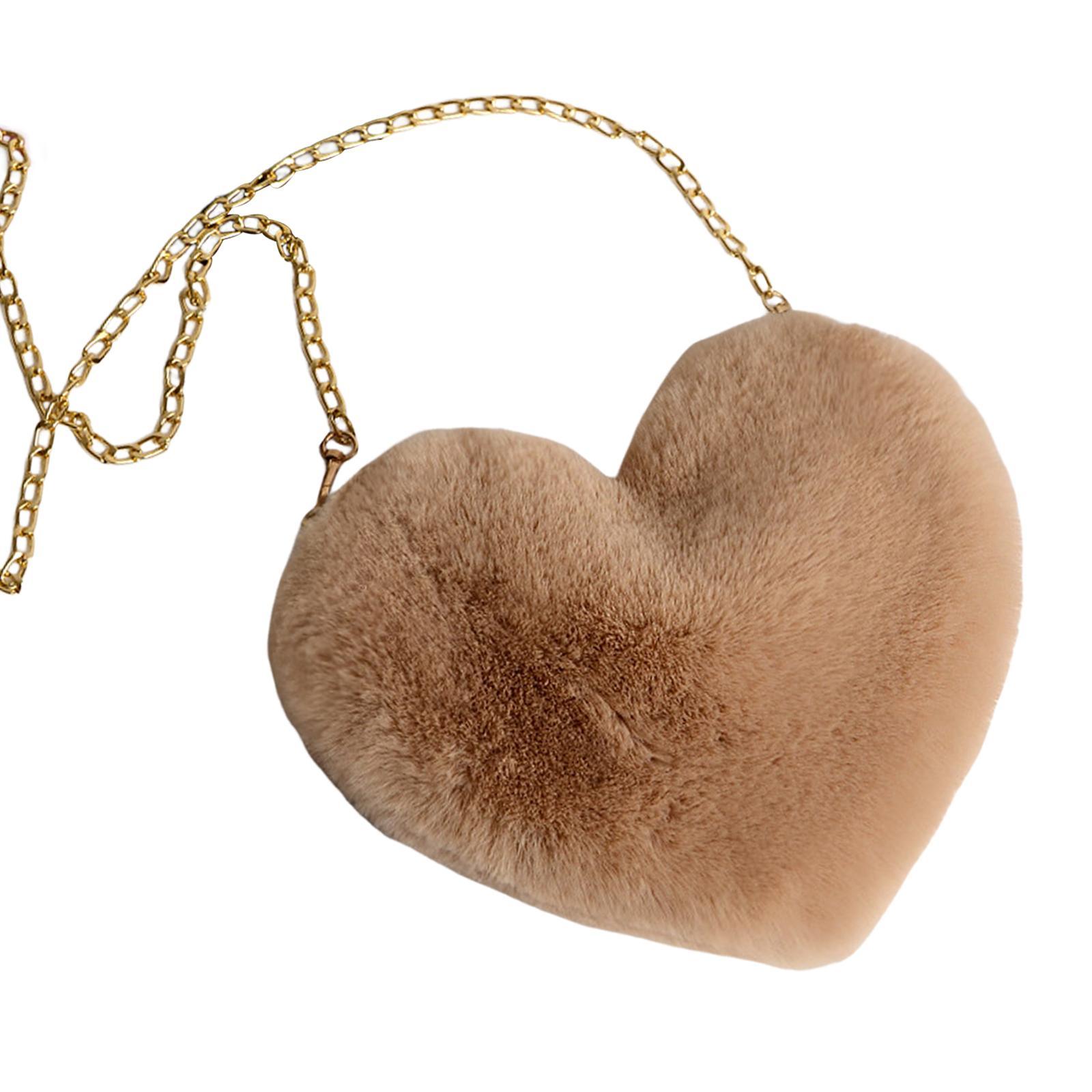 Fashion Heart Shape Shoulder Bag Women Crossbody with Chain for Girls Party