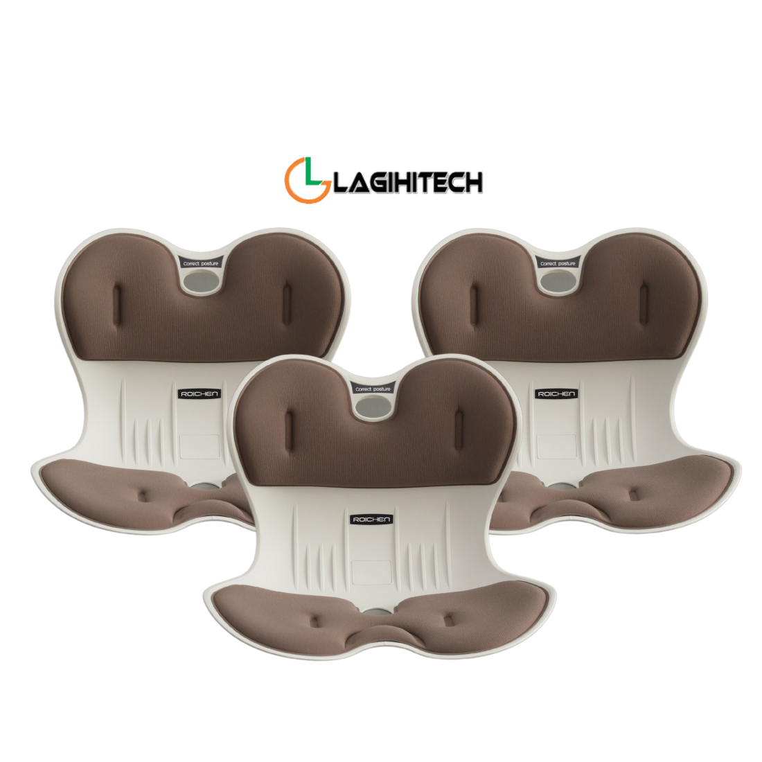 Giá Hủy Diệt Ghế Chỉnh Dáng Ngồi Đúng Roichen Hàn Quốc, Dùng Cho Nam, Nữ, Trẻ Em - Hàng Chính Hãng - Combo 3 Ghế Nam - Nâu