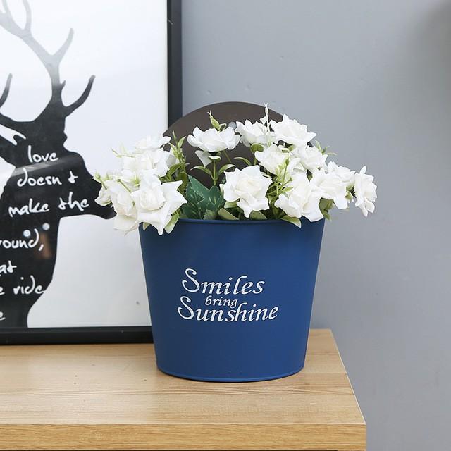 Giỏ hoa treo tường chậu smiles trang trí phòng khách, ban công, sân vườn