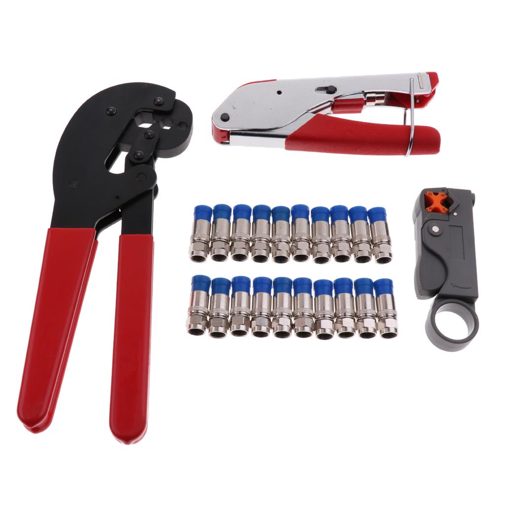 Universal Compression Tool Coax Cable Crimper Tool  for RG59 RG6 Durable