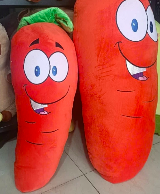 Gấu bông cà rốt vui vẻ đáng yêu - Size từ 65cm đến 85cm - Quà tặng gấu bông cà rốt êm mịn cho bé