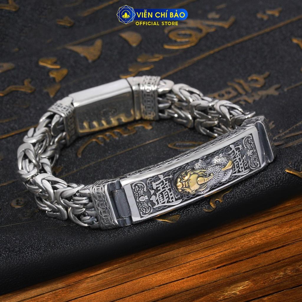 Lắc tay bạc nam Tỳ Hưu Thiên Lộc chất liệu bạc Thái 925 thời trang phụ kiện trang sức Viễn Chí Bảo L100126
