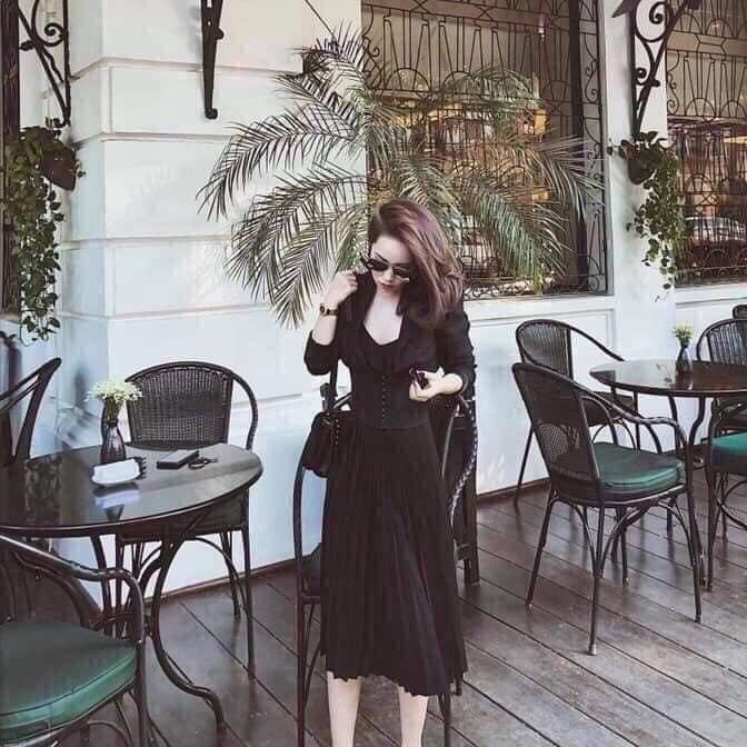 Chân váy XẾP LY ÁNH NHŨ thời trang