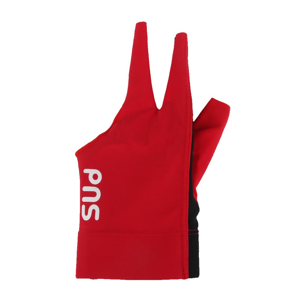 2Pcs Men Women Elastic 3 Fingers Gloves Left Hand for Billiard Pool Snooker Cue Sports