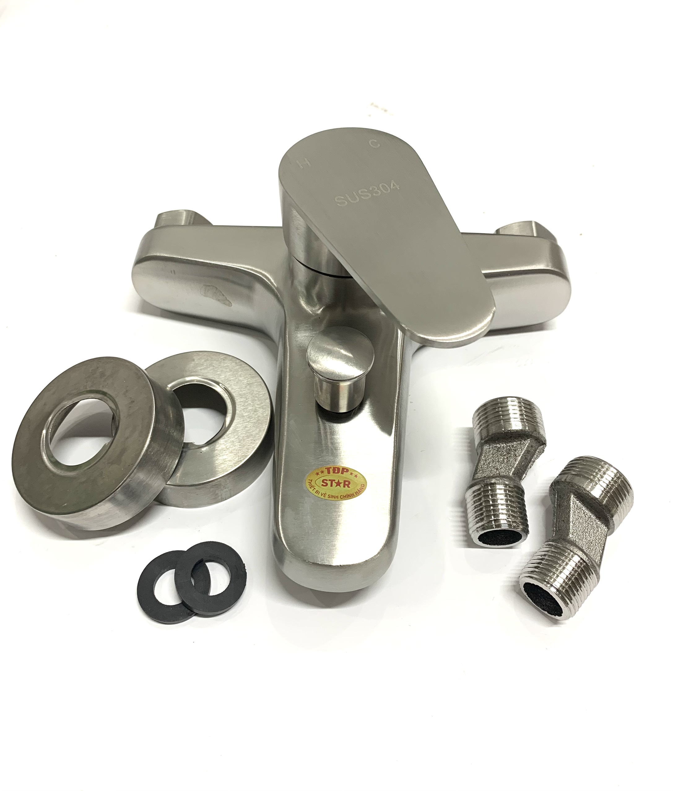 Bộ củ sen tắm nóng lạnh bồn tắm inox 304 gồm