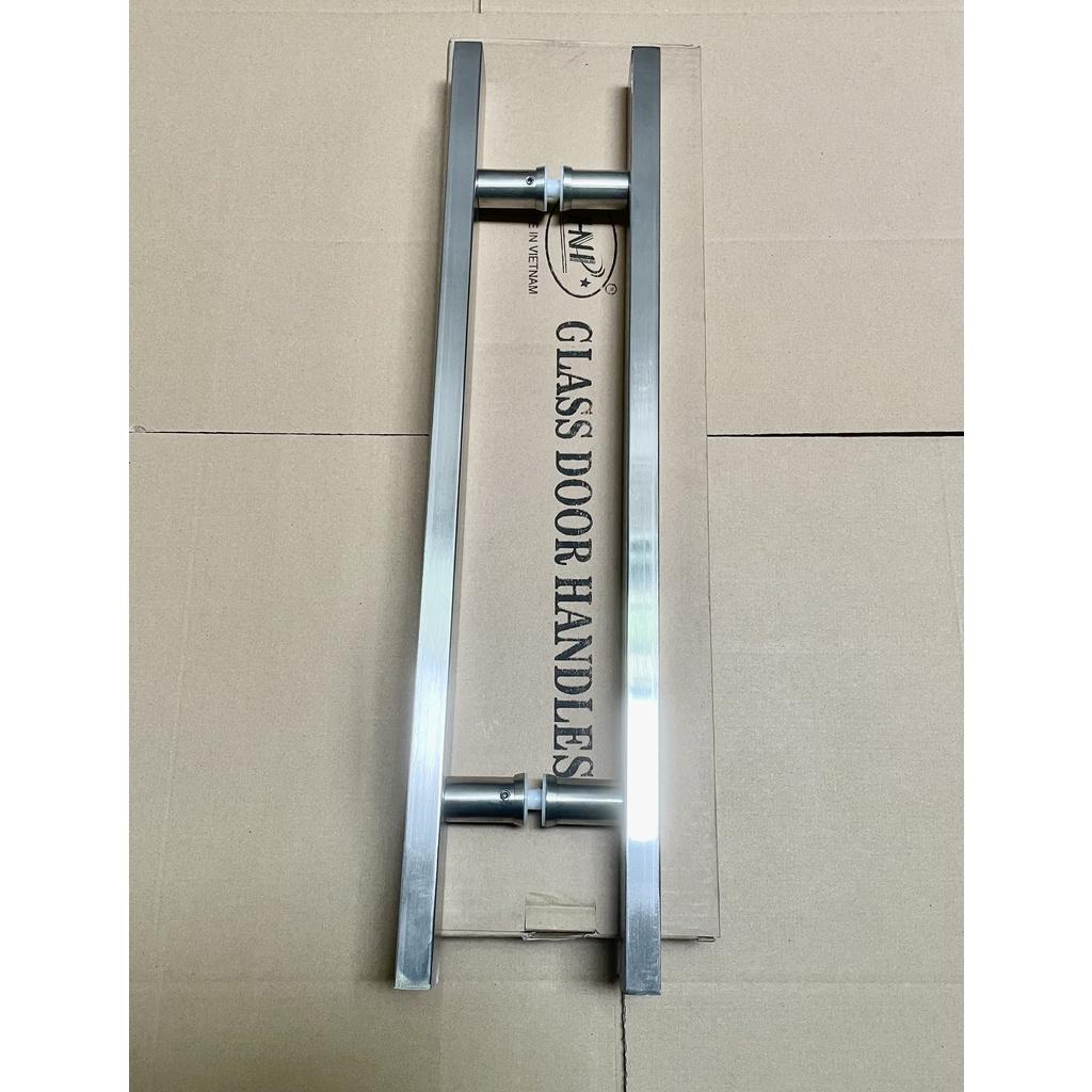 Tay nắm cửa kính cường lực hộp 20x40 INOX 304 cao cấp