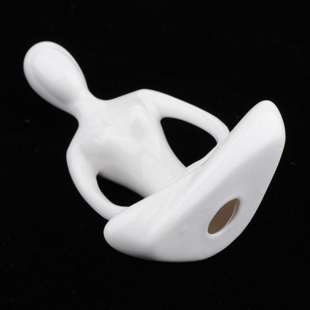 2X Ceramic Yoga Figure Ornament Statue Sculpture Zen Garden Desk Decor Style-03