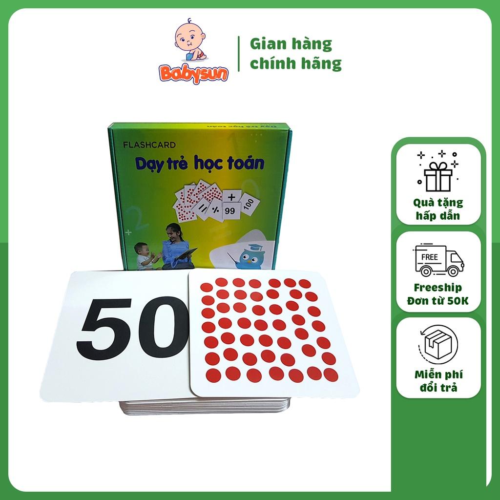 Thẻ flashcard học toán thông minh cho bé chuẩn glenn doman 59 thẻ giúp bé btư duy logic