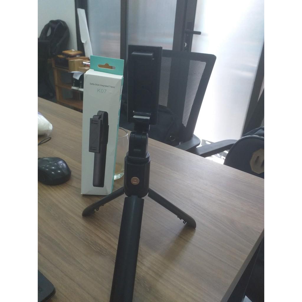 Mang Đi Du Lịch NàoGậy Selfie Chụp Ảnh Tự Sướng Bluetooth 3 Chân Đa Năng – Tripod K07 – Chụp Hình Selfie