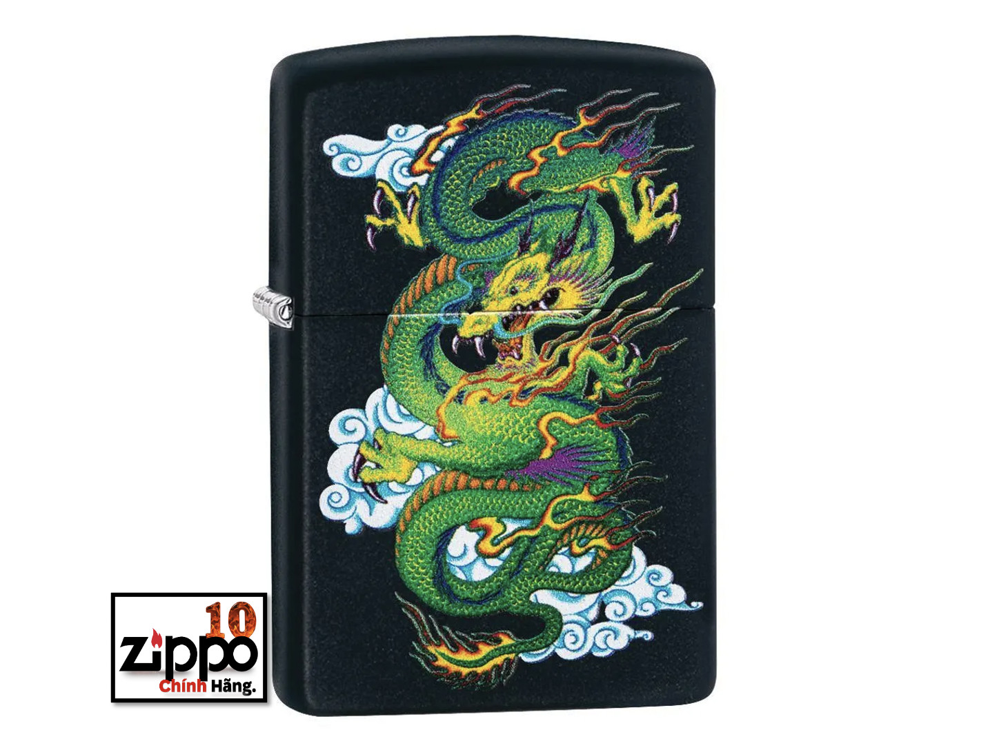 Bật lửa ZIPPO 29839 Black Matte Dragon - Chính hãng 100%