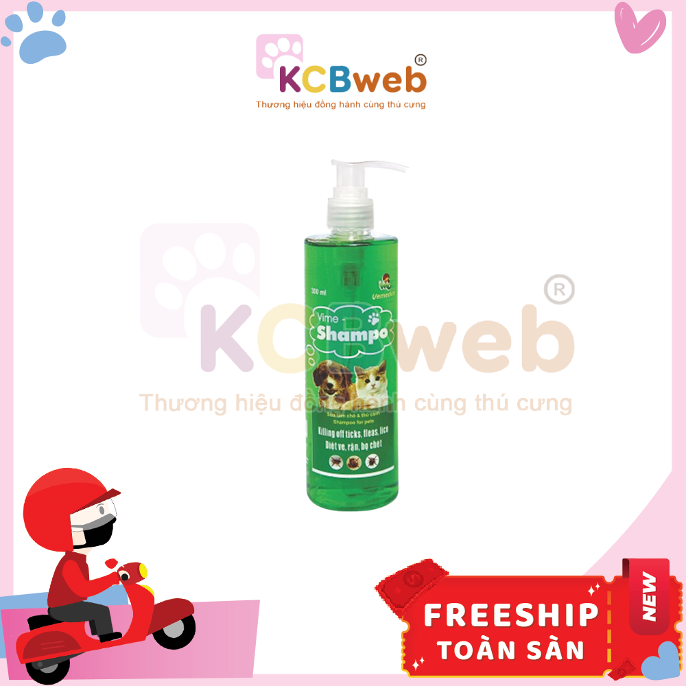 Sữa tắm chống, giảm tối đa ve, rận cho thú cưng chó mèo NOURISH 300ml