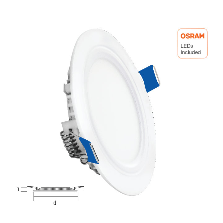 Đèn LED Downlight siêu mỏng nhôm 1 màu ánh sáng - Chip LED Osram cao cấp, Driver rời - Tuổi thọ &gt;30.000 giờ