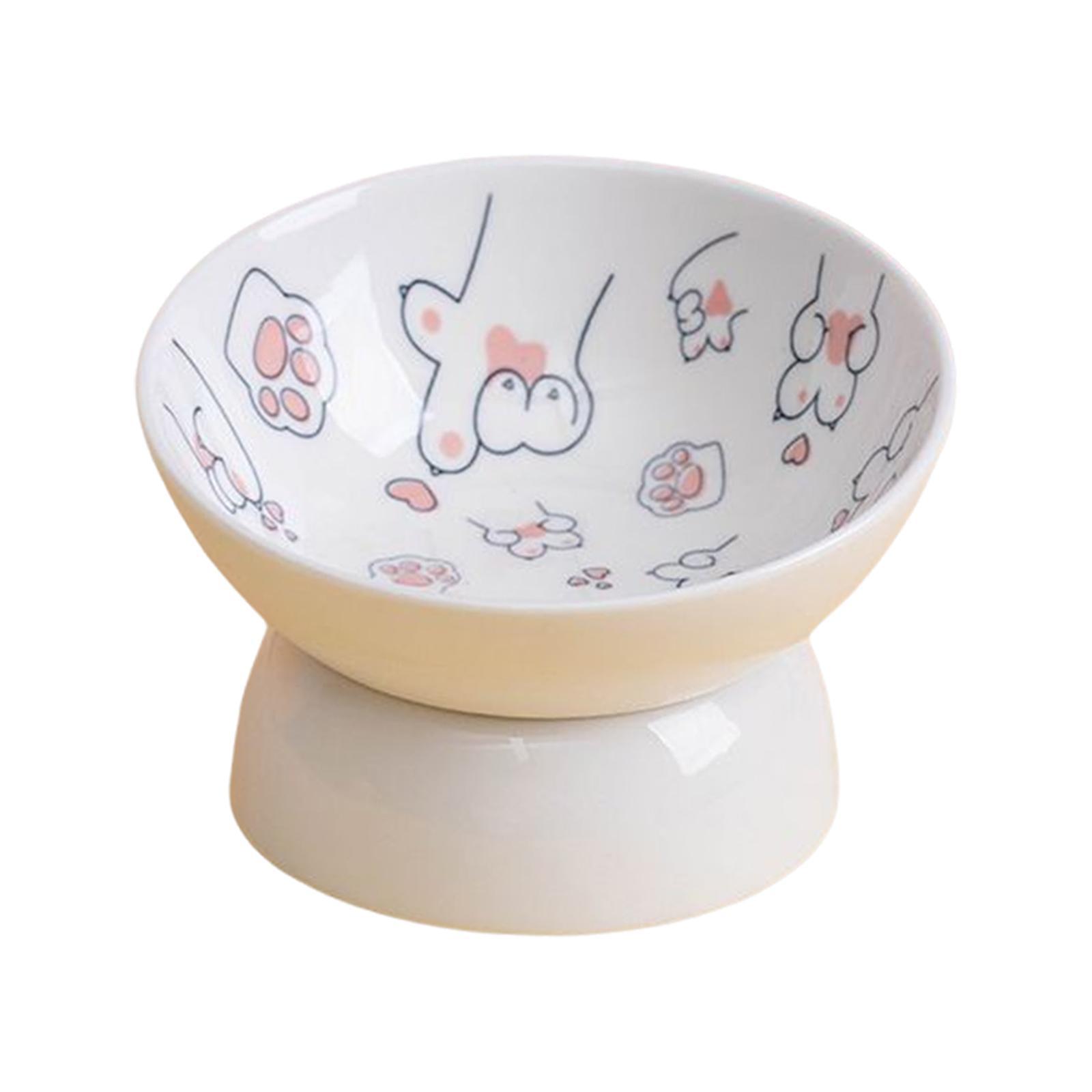 Raised Pet Bowls for Cats and Small Dogs, Tilted Single Elevated Cat Food and Water Bowls Stand Feeder