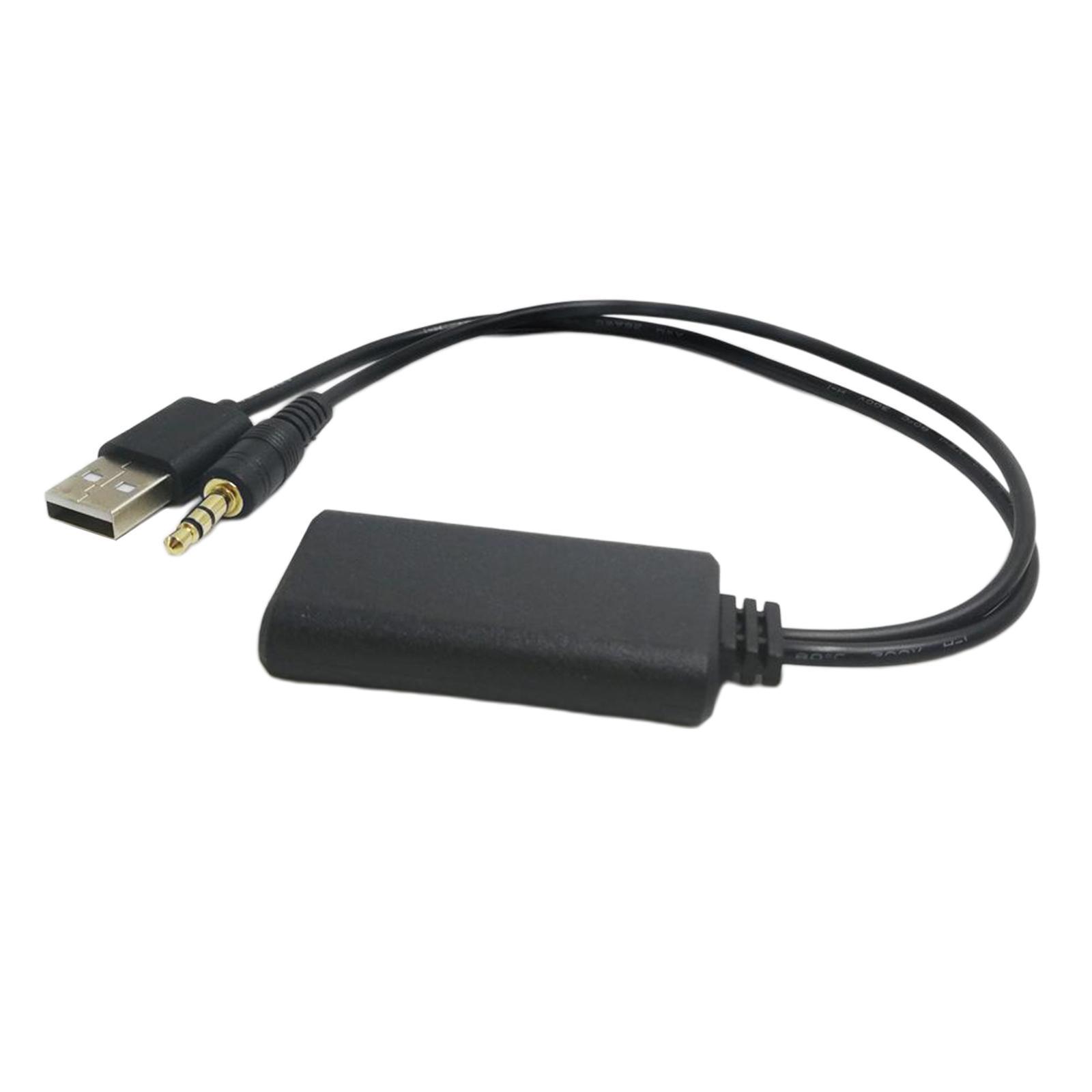 2-in-1 Auto Radio USB Bluetooth Adapter Stereo Wireless Audio Wire