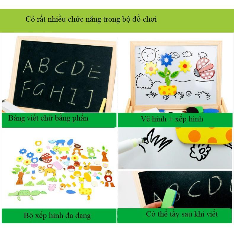 Đồ chơi cho bé gái bé trai thông minh phát triển trí tuệ, bảng nam châm ghép hình cho bé Smart Kids