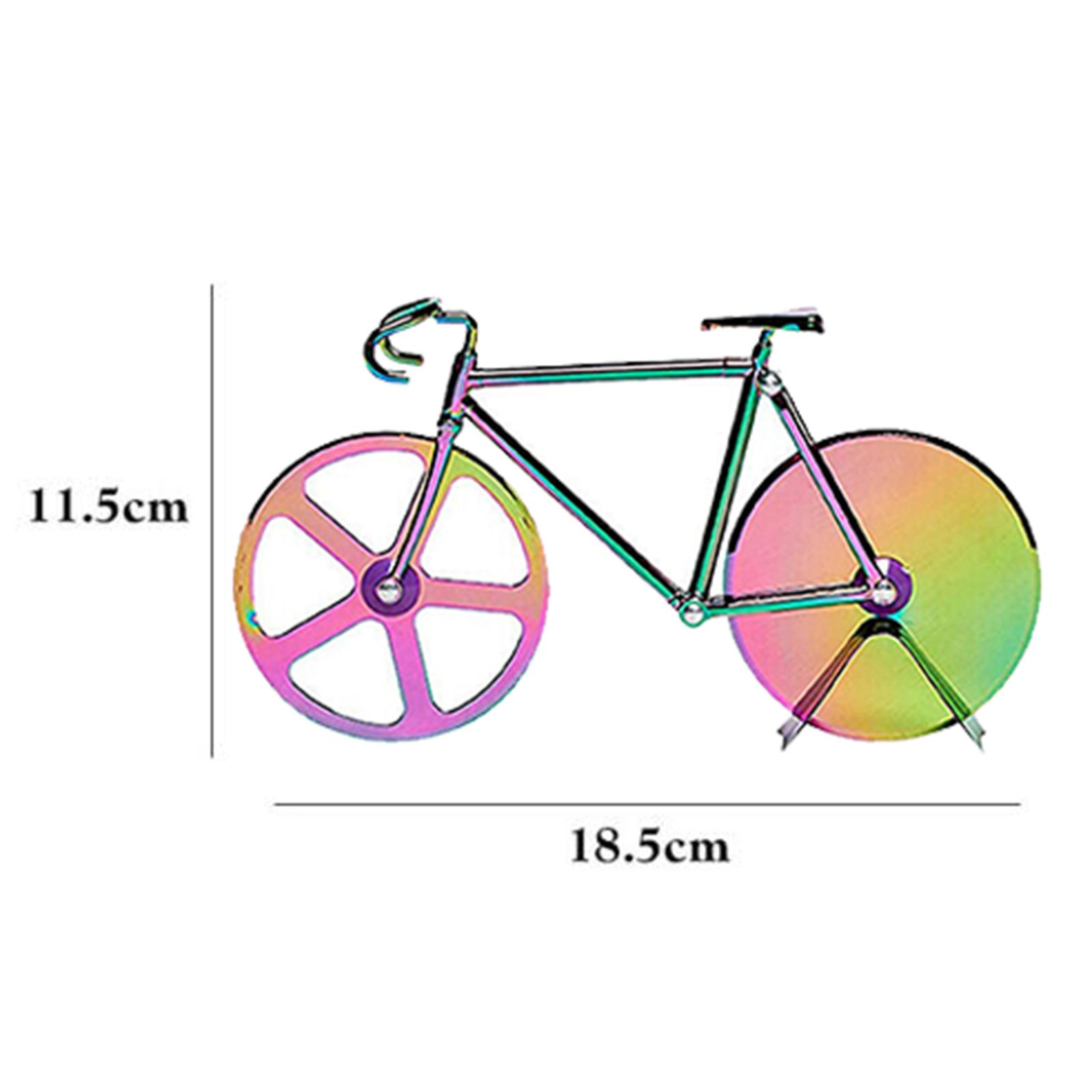 Creative Bicycle Pizza Cutter Stainless Steel Non-Stick Cutting Wheels for Pizza Lovers
