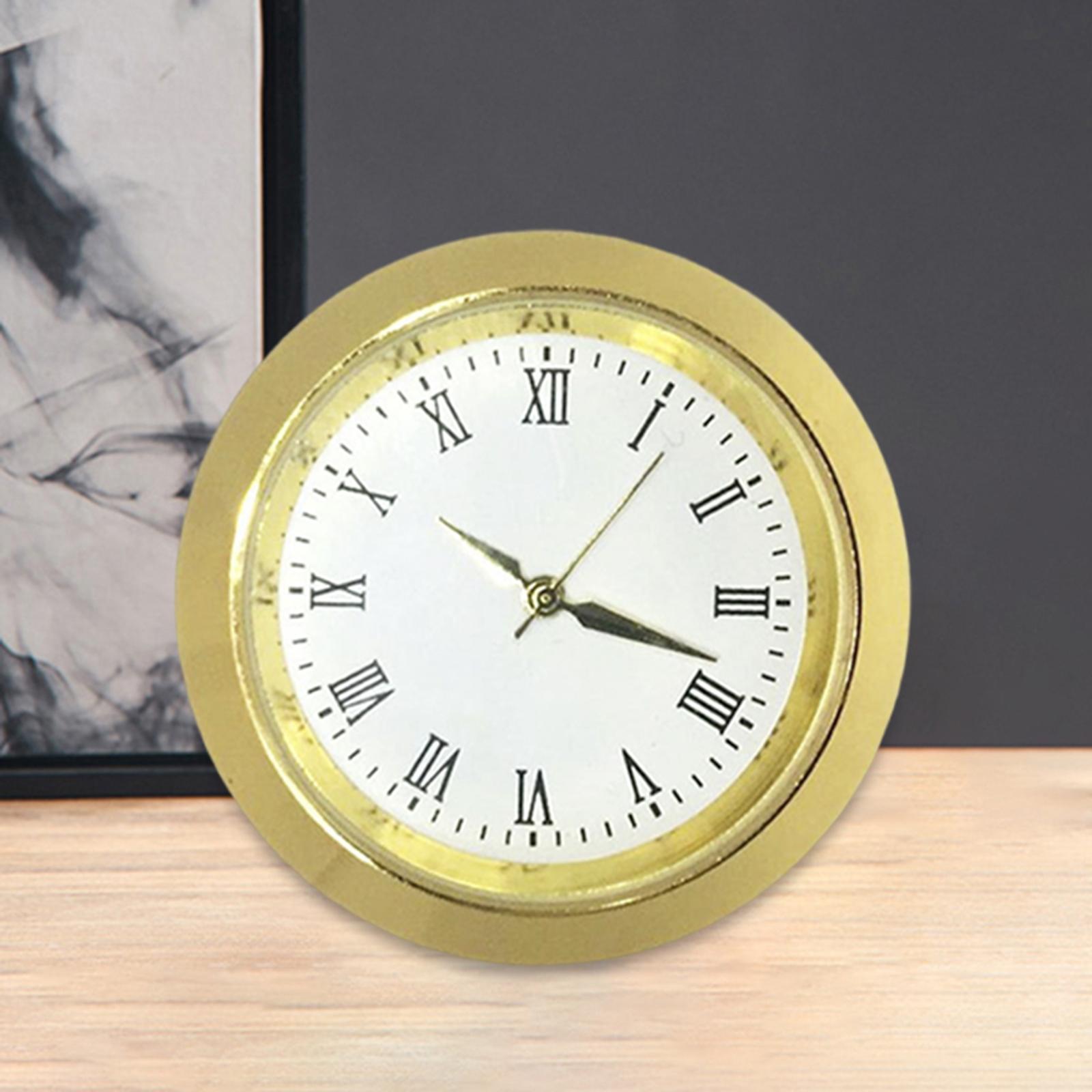 Classic Clock Insert Easy to Read Clock Face DIY Mini Clock for Desk Office