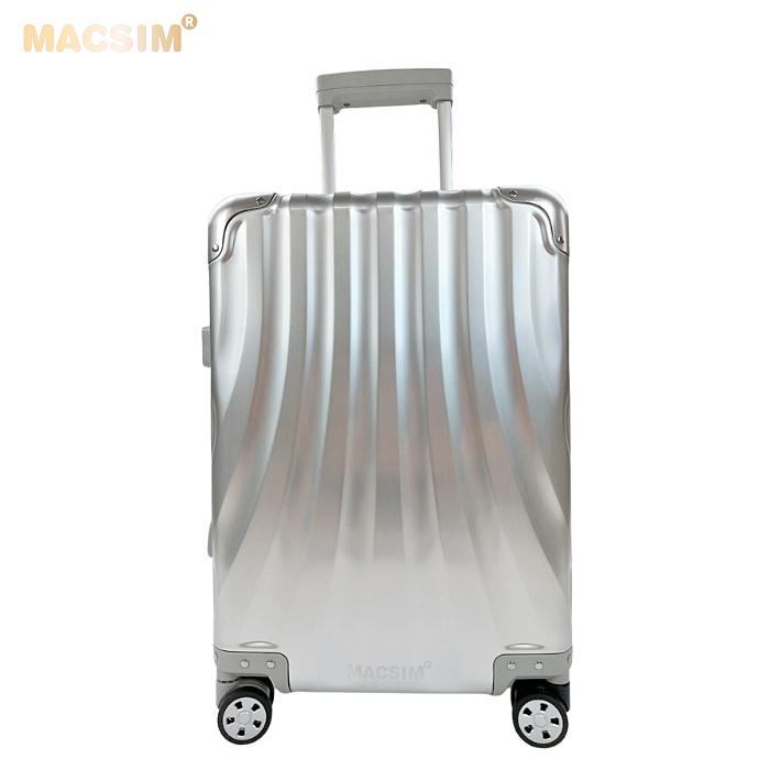 Vali hợp kim nhôm nguyên khối MS1307 Macsim cao cấp màu bạc, màu đen, màu Ti-gold 20inches