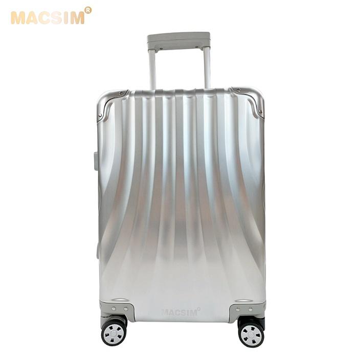 Vali hợp kim nhôm nguyên khối MS1307 Macsim cao cấp màu bạc, màu đen, màu Ti-gold 20inches