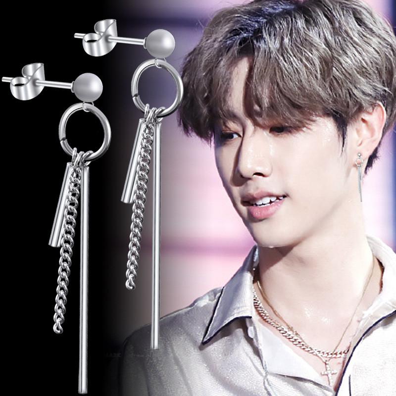 Bông tai xích bất đối mix thanh chuẩn idol