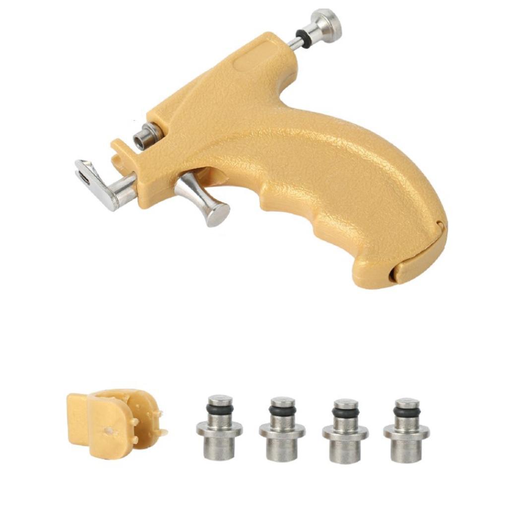 Ear Piercing Tool Kit Stainless Steel Ears Piercer Machine Home Use Yellow