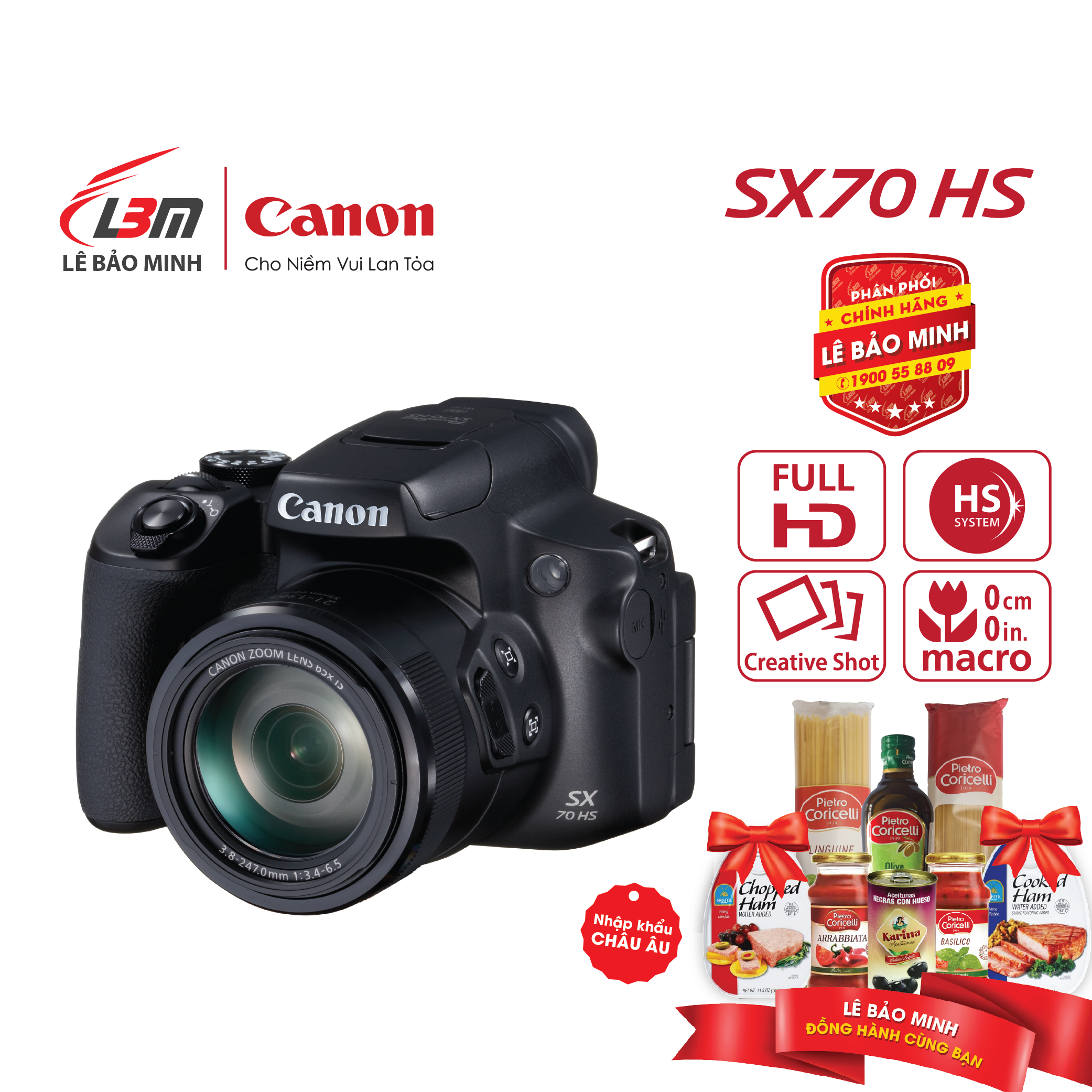 Máy ảnh Canon PowerShot SX70 HS - Hàng Chính Hãng Lê Bảo Minh