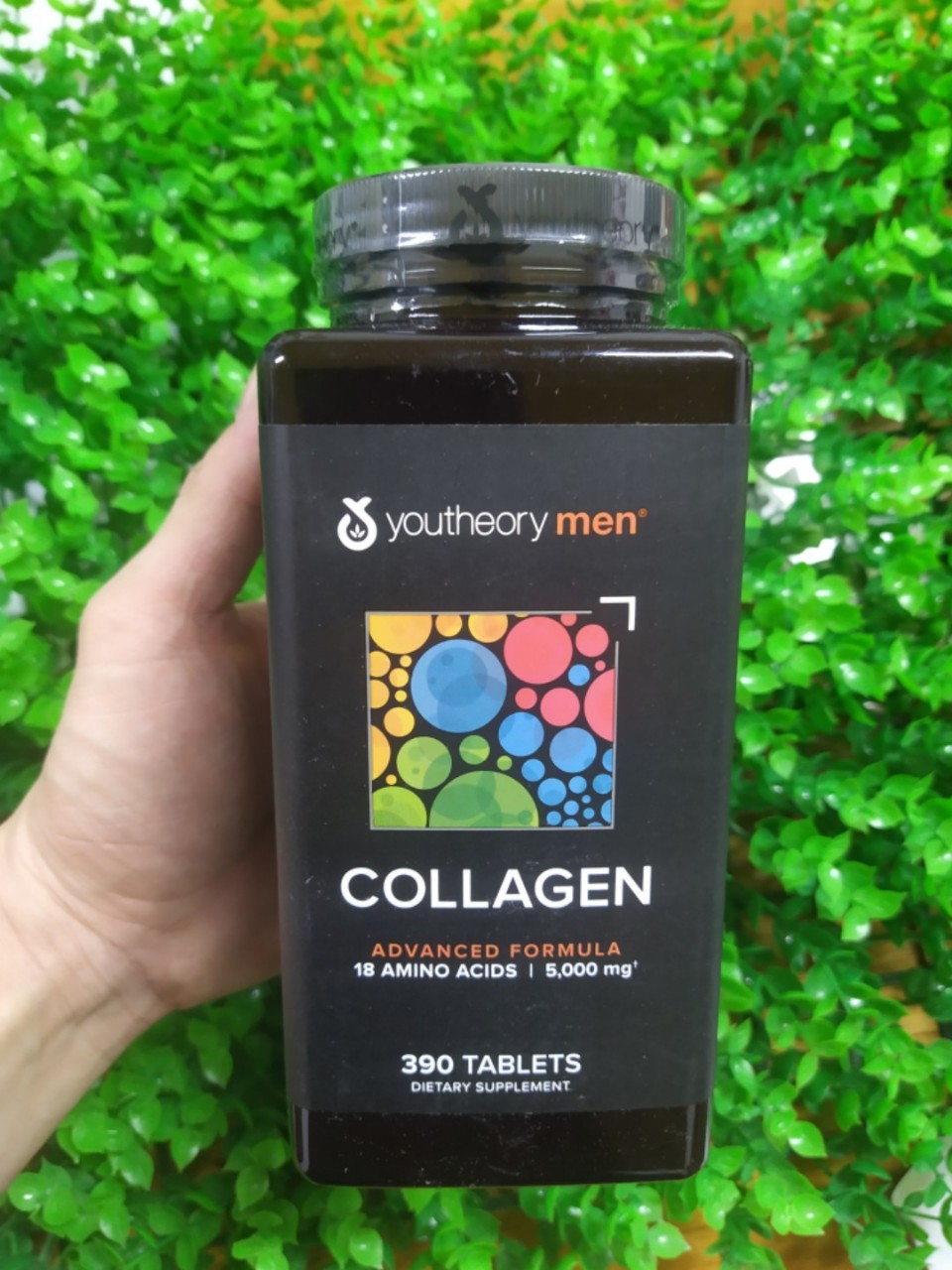 Collagen Cho Nam Youtheory Mỹ Chứa Collagen, Vitamin C, Biotin… Tạo Sức Khỏe Từ Bên Trong Cho Da, Tóc, Móng, Sụn, Gân, Dây Chằng, Khớp, Tim Mạch Và Tăng Hệ Miễn Dịch - Hộp 390 Viên