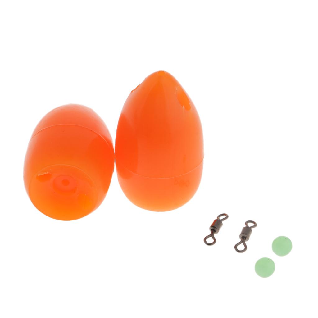 2pcs Bombarda Float Carp Coarse Trout Bass Sea Lure Fishing Tackle Orange