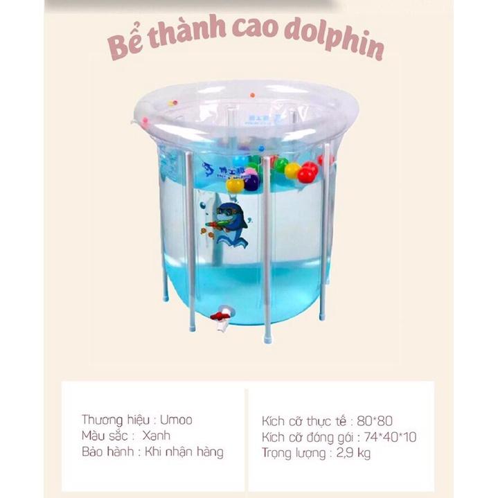 BỂ BƠI SPA ĐỨNG THÀNH CAO CHO BÉ DOCTOR DOLPHIN 80x80 (TẶNG PHAO CỔ)