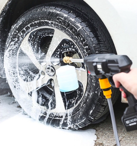 Máy rửa xe mini dùng pin áp lực cao không dây xịt rửa xe máy ô tô sân vườn kèm phụ kiện hàng cao câp