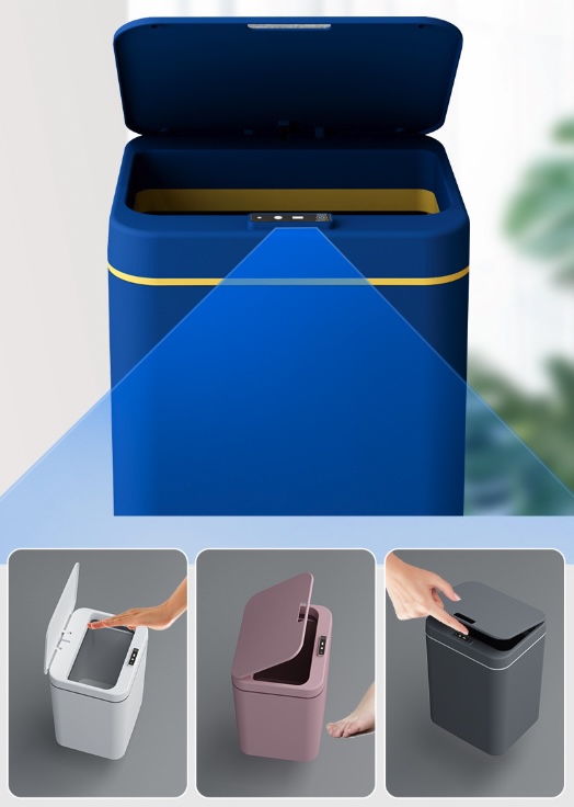 Thùng Rác Khử trùng tia UV Cảm Ứng Tự Động 16L Versatile Design