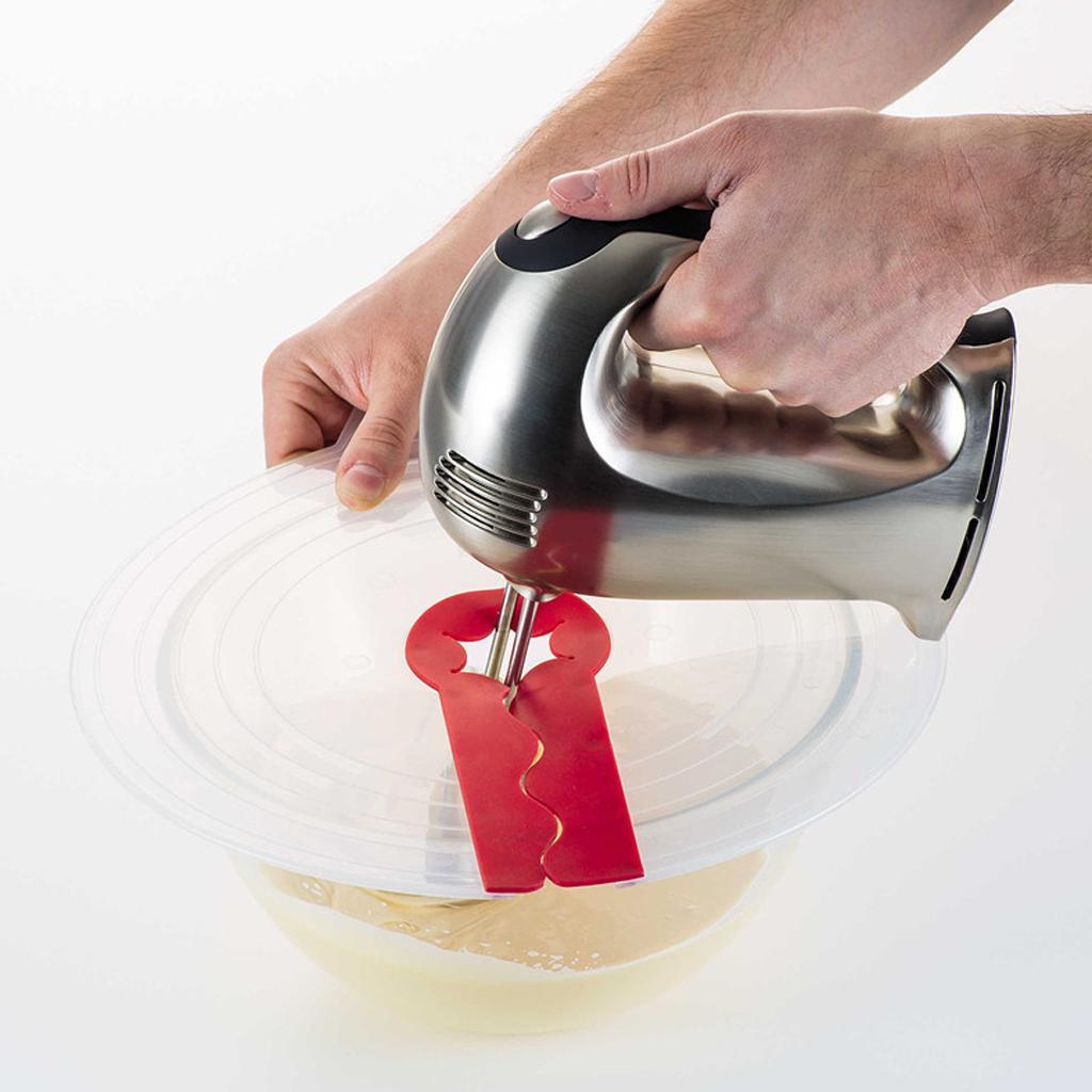 Egg Milk Frother Hand-held with 2 Spring Whisk Head Electric Splatter Screen