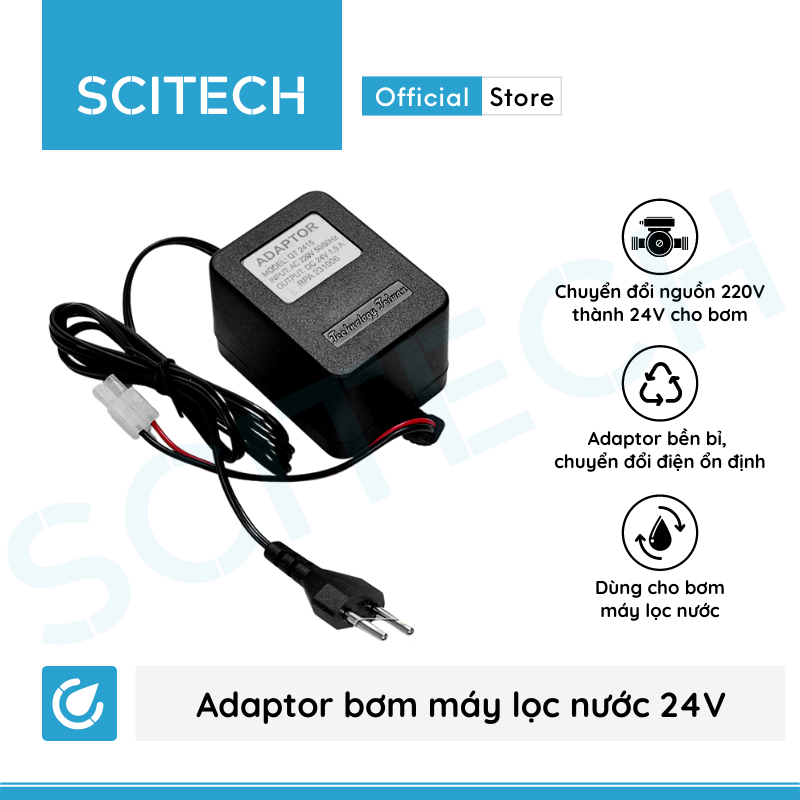 Adaptor bơm 24V/36V (Biến áp chuyển nguồn cho bơm) dùng trong máy lọc nước - Hàng chính hãng