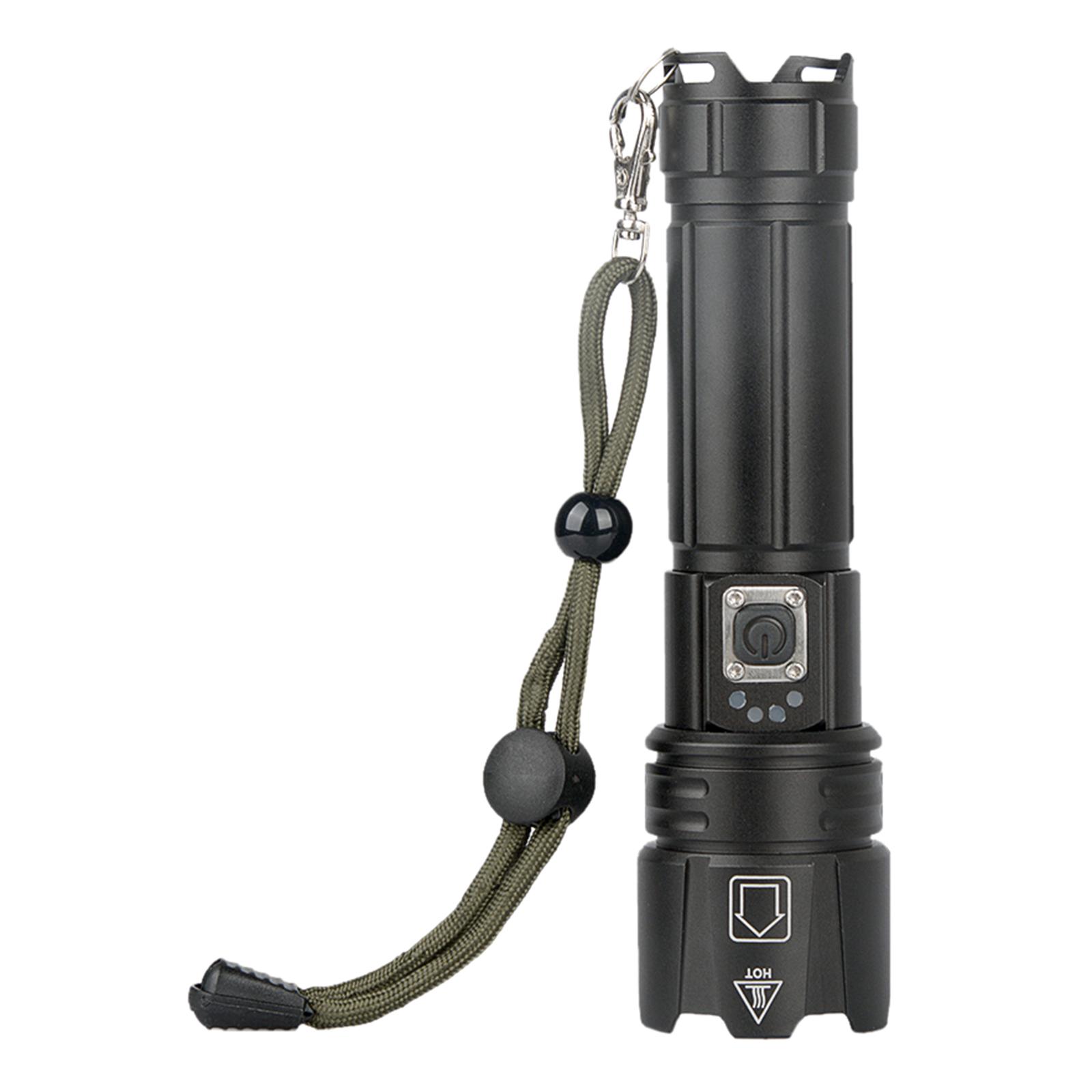 Rechargeable    Flashlight - High Lumens LED, Super Bright, Zoomable, 3 Modes, Water Resistant - Outdoor Camping, Emergency Flashlights